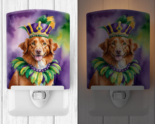 Nova Scotia Duck Tolling Retriever King of Mardi Gras Ceramic Night Light