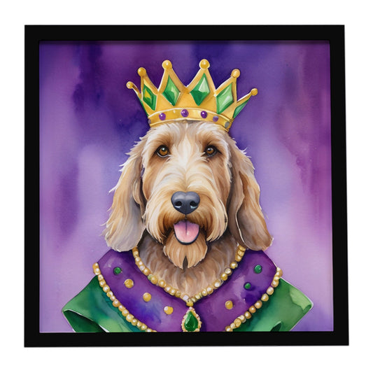 Otterhound King of Mardi Gras Framed Metal Print