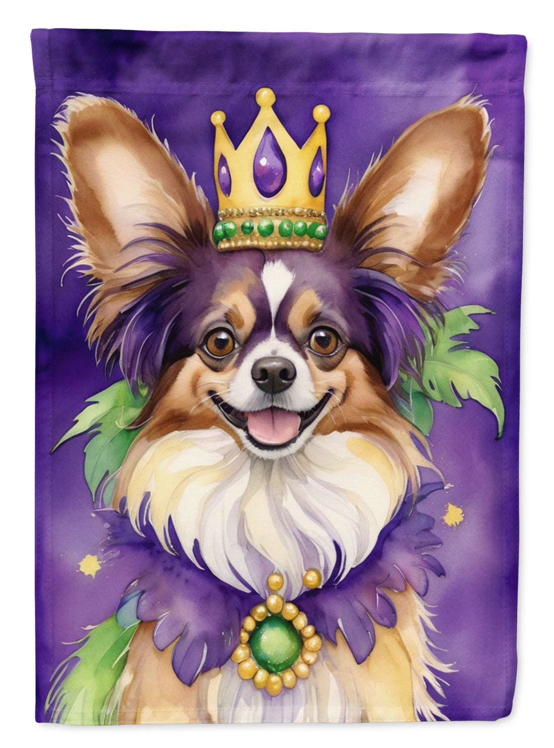 Papillon King of Mardi Gras House Flag
