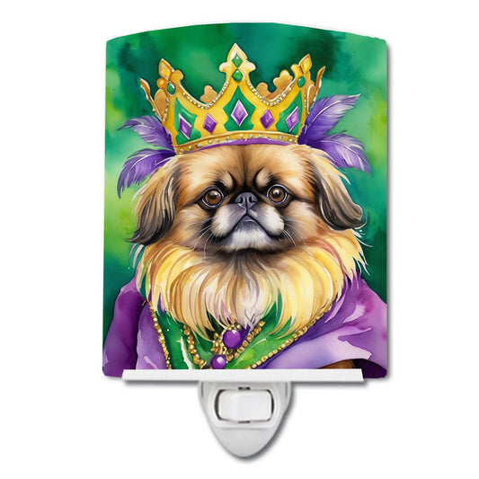 Pekingese King of Mardi Gras Ceramic Night Light