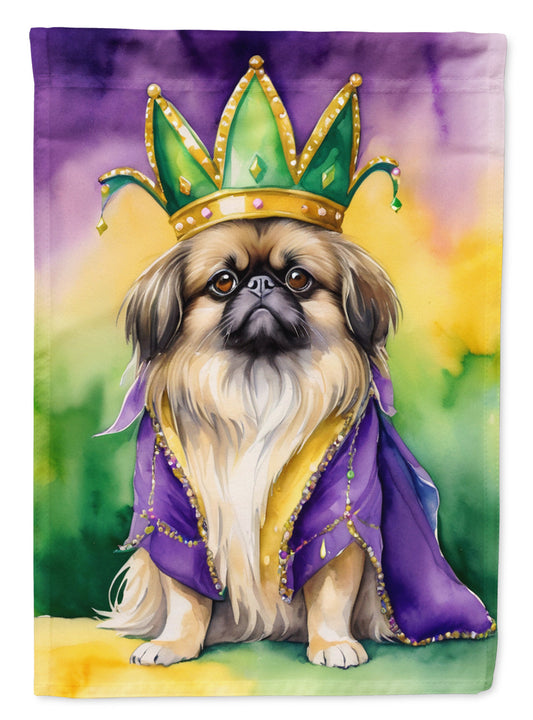 Pekingese King of Mardi Gras Garden Flag - Vibrant Dog-Themed Yard Decor by Caroline's Treasures
