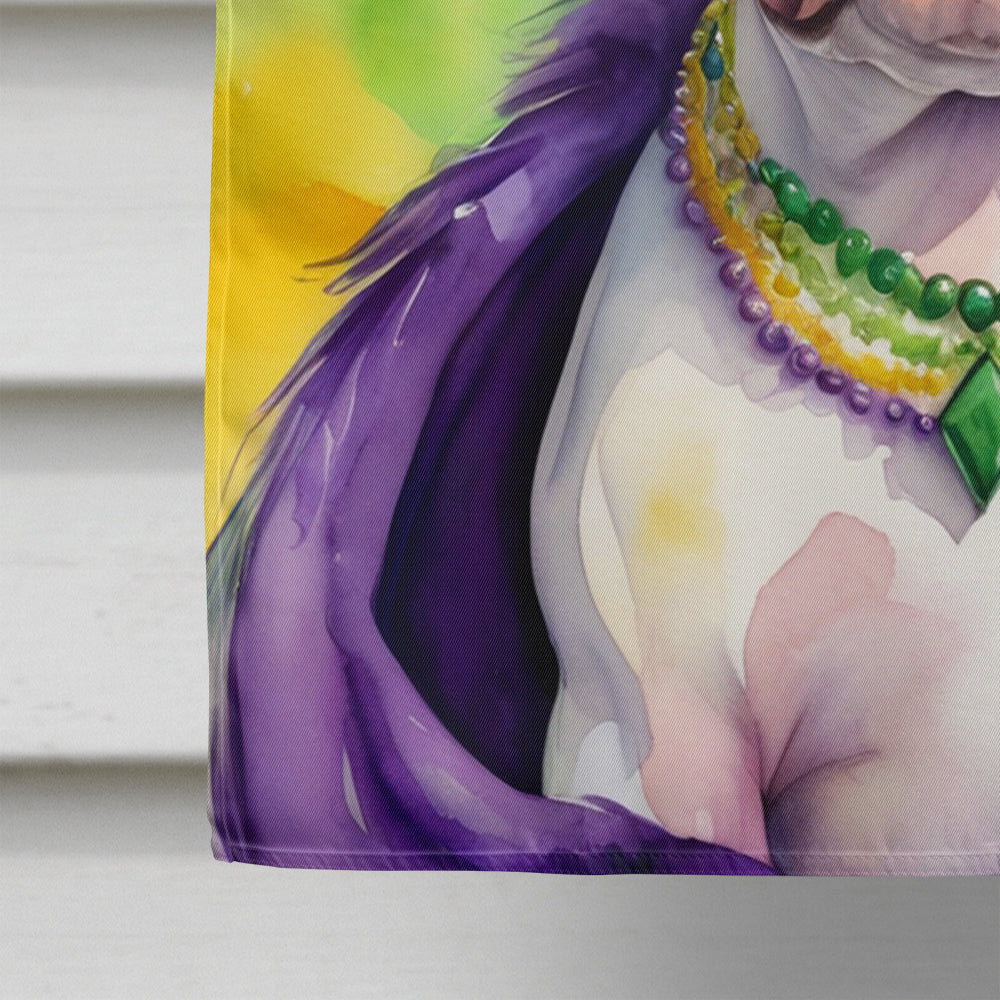 Pit Bull Terrier King of Mardi Gras House Flag