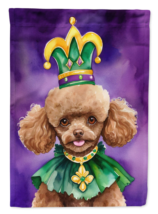 Poodle King of Mardi Gras House Flag