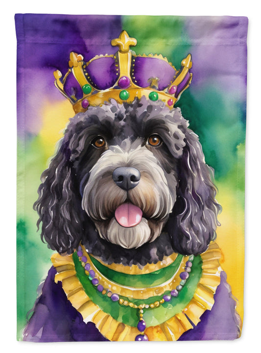 Portuguese Water Dog King of Mardi Gras Garden Flag - Vibrant Dog-Themed Yard Decor by Caroline's Treasures