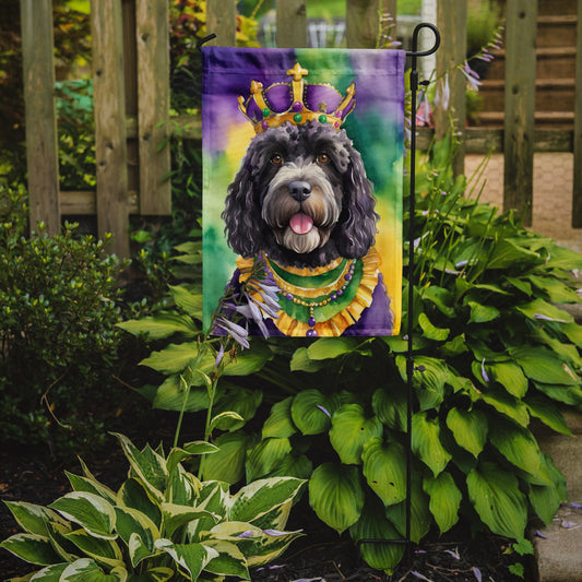 Portuguese Water Dog King of Mardi Gras Garden Flag - Vibrant Dog-Themed Yard Decor by Caroline's Treasures