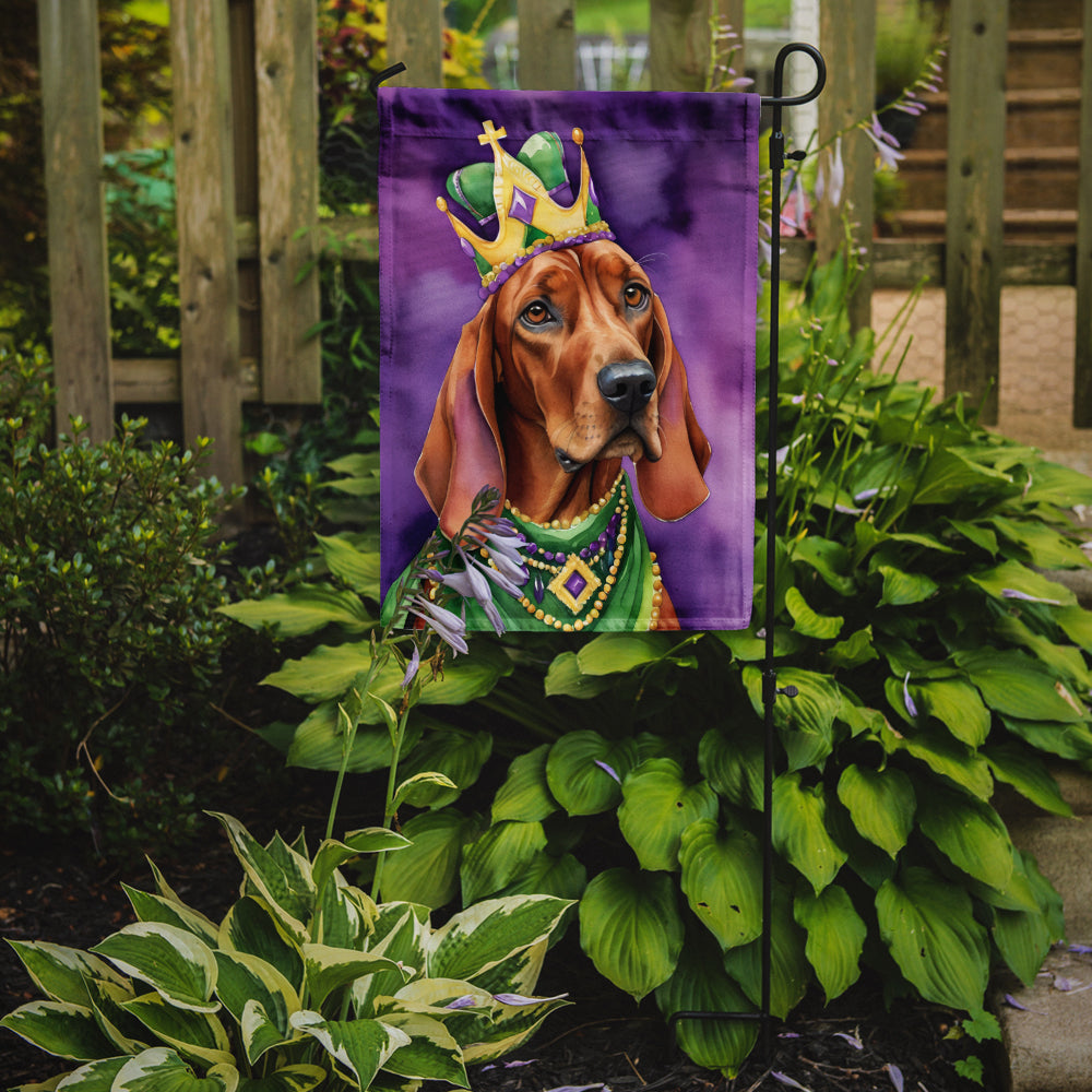 Redbone Coonhound King of Mardi Gras Garden Flag - Vibrant Dog-Themed Yard Decor by Caroline's Treasures