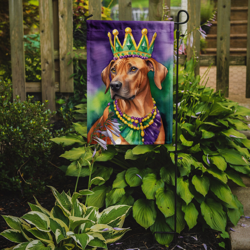 Rhodesian Ridgeback King of Mardi Gras Garden Flag - Vibrant Dog-Themed Yard Decor by Caroline's Treasures