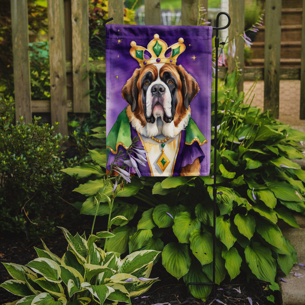 Saint Bernard King of Mardi Gras Garden Flag - Vibrant Dog-Themed Yard Decor by Caroline's Treasures