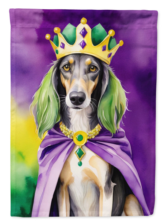 Saluki King of Mardi Gras Garden Flag - Vibrant Dog-Themed Yard Decor by Caroline's Treasures