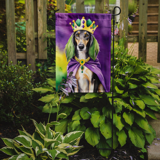 Saluki King of Mardi Gras Garden Flag - Vibrant Dog-Themed Yard Decor by Caroline's Treasures