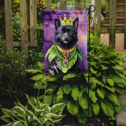 Schipperke King of Mardi Gras Garden Flag - Vibrant Dog-Themed Yard Decor by Caroline's Treasures