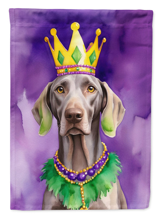 Weimaraner King of Mardi Gras Garden Flag - Vibrant Dog-Themed Yard Decor by Caroline's Treasures