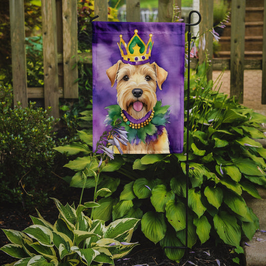 Wheaten Terrier King of Mardi Gras Garden Flag - Vibrant Dog-Themed Yard Decor by Caroline's Treasures