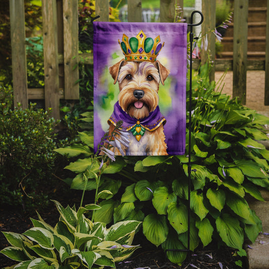 Wheaten Terrier King of Mardi Gras Garden Flag - Vibrant Dog-Themed Yard Decor by Caroline's Treasures