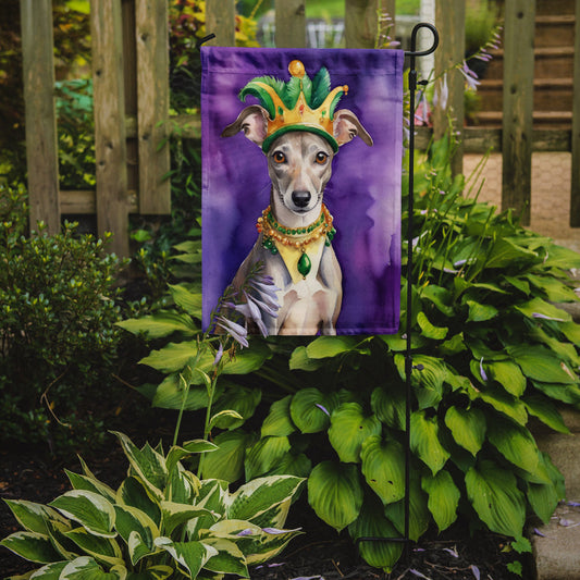 Whippet King of Mardi Gras Garden Flag - Vibrant Dog-Themed Yard Decor by Caroline's Treasures