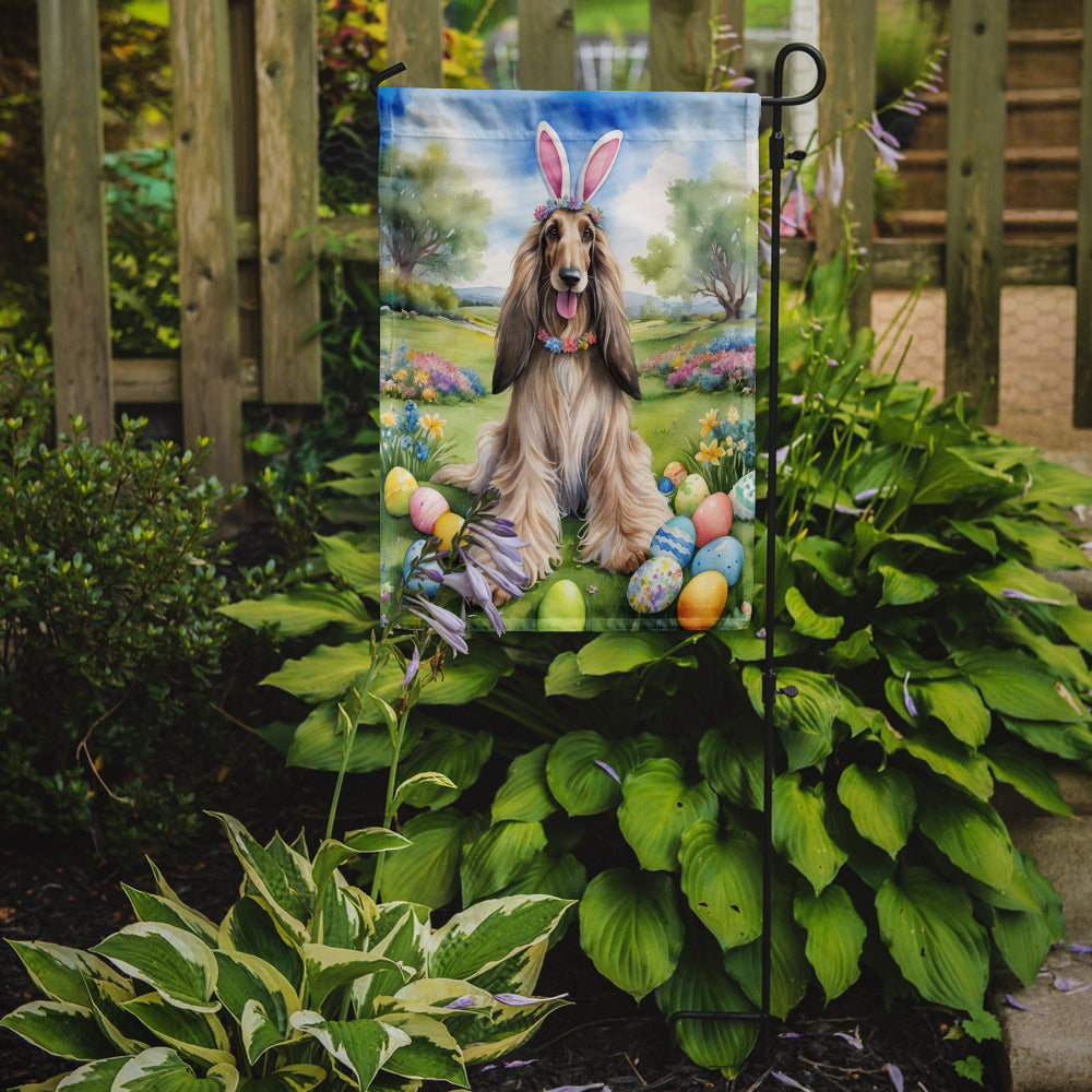 Afghan Hound Easter Garden Flag - Easter Egg Hunt - Dog-Themed Spring Yard Decor