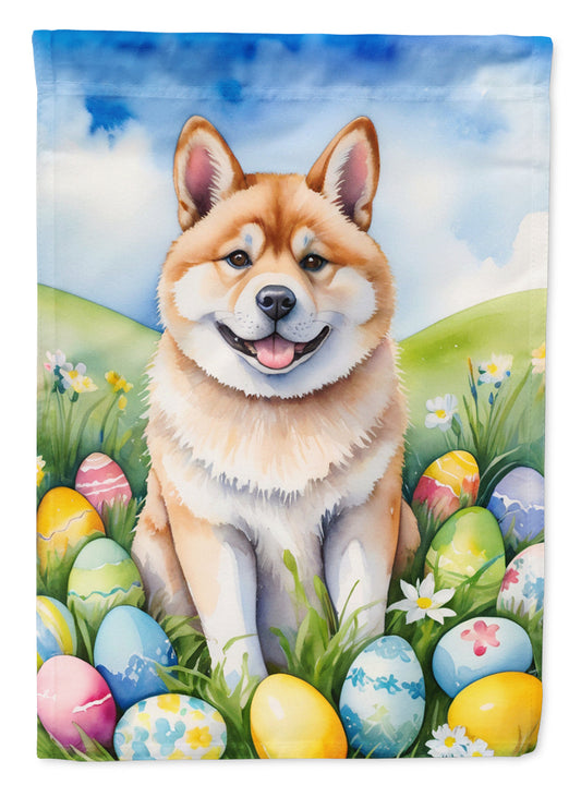 Akita Easter Garden Flag - Easter Egg Hunt - Dog-Themed Spring Yard Decor