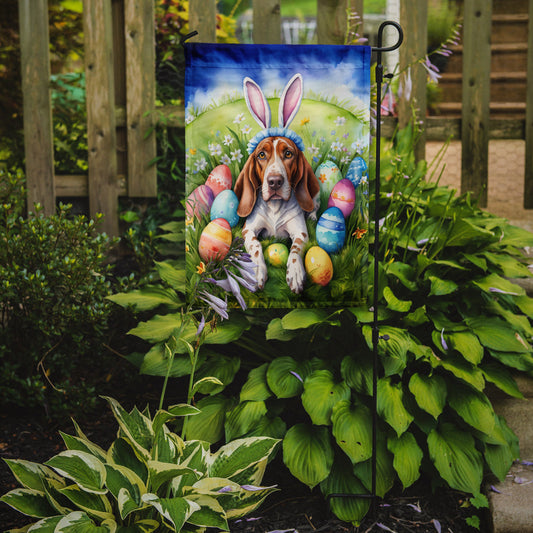 American English Coonhound Easter Garden Flag - Easter Egg Hunt - Dog-Themed Spring Yard Decor