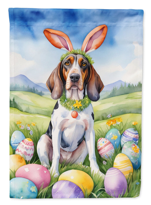 American English Coonhound Easter Garden Flag - Easter Egg Hunt - Dog-Themed Spring Yard Decor