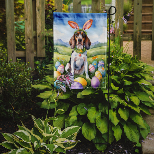 American English Coonhound Easter Garden Flag - Easter Egg Hunt - Dog-Themed Spring Yard Decor