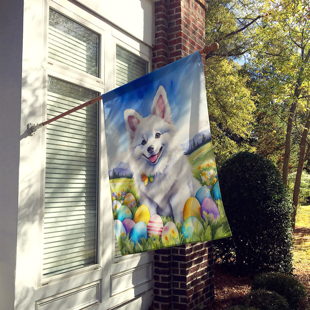 American Eskimo Easter Egg Hunt House Flag