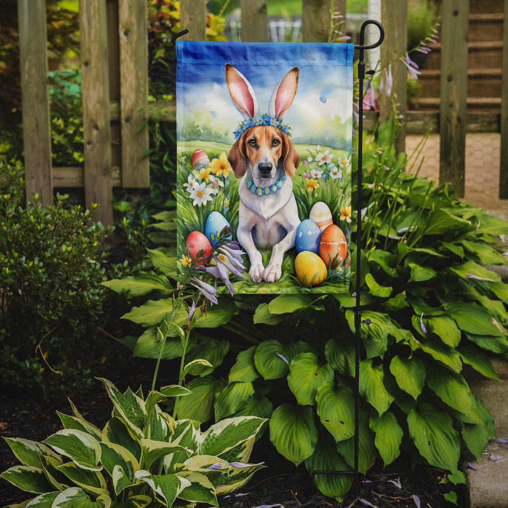 American Foxhound Easter Garden Flag - Easter Egg Hunt - Dog-Themed Spring Yard Decor