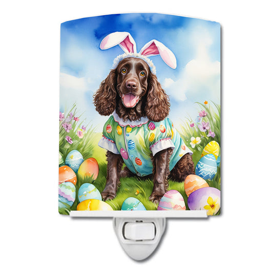 American Water Spaniel Easter Egg Hunt Ceramic Night Light