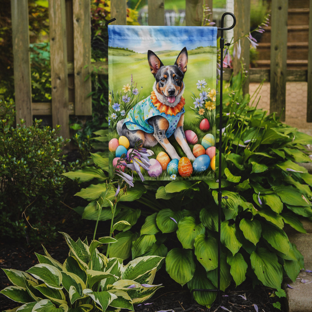 Australian Cattle Dog Easter Garden Flag - Easter Egg Hunt - Dog-Themed Spring Yard Decor