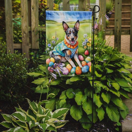 Australian Cattle Dog Easter Garden Flag - Easter Egg Hunt - Dog-Themed Spring Yard Decor