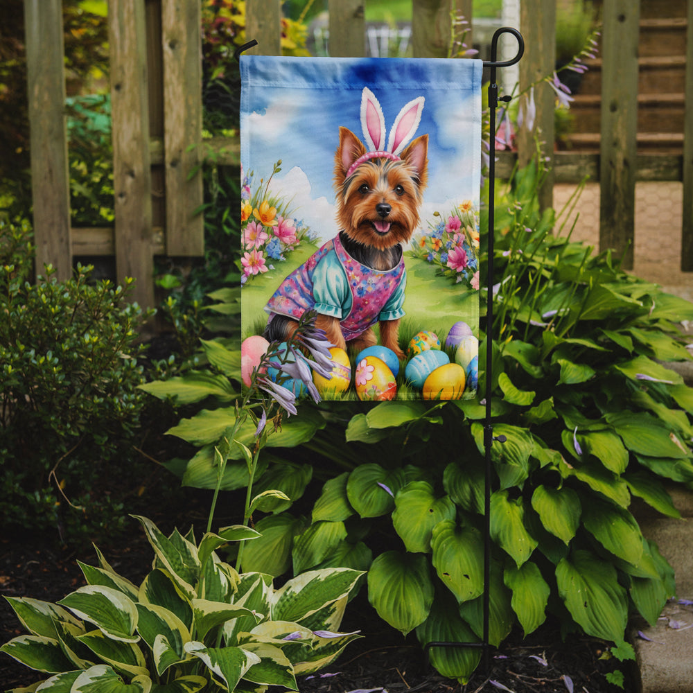 Australian Terrier Easter Garden Flag - Easter Egg Hunt - Dog-Themed Spring Yard Decor