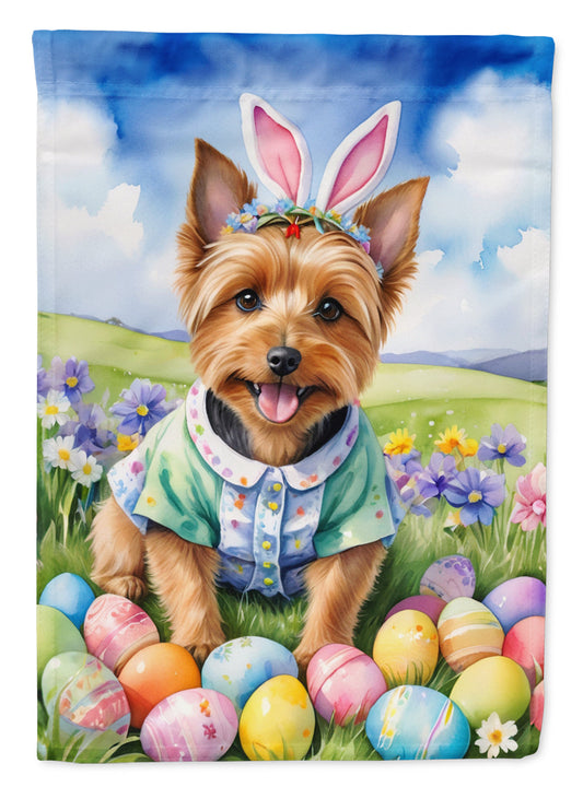 Australian Terrier Easter Garden Flag - Easter Egg Hunt - Dog-Themed Spring Yard Decor