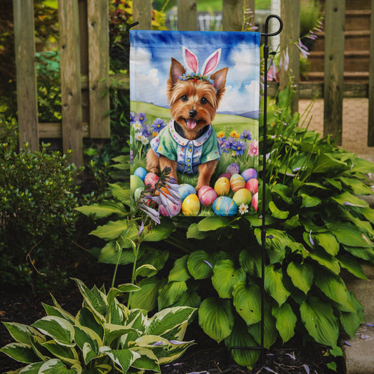 Australian Terrier Easter Garden Flag - Easter Egg Hunt - Dog-Themed Spring Yard Decor