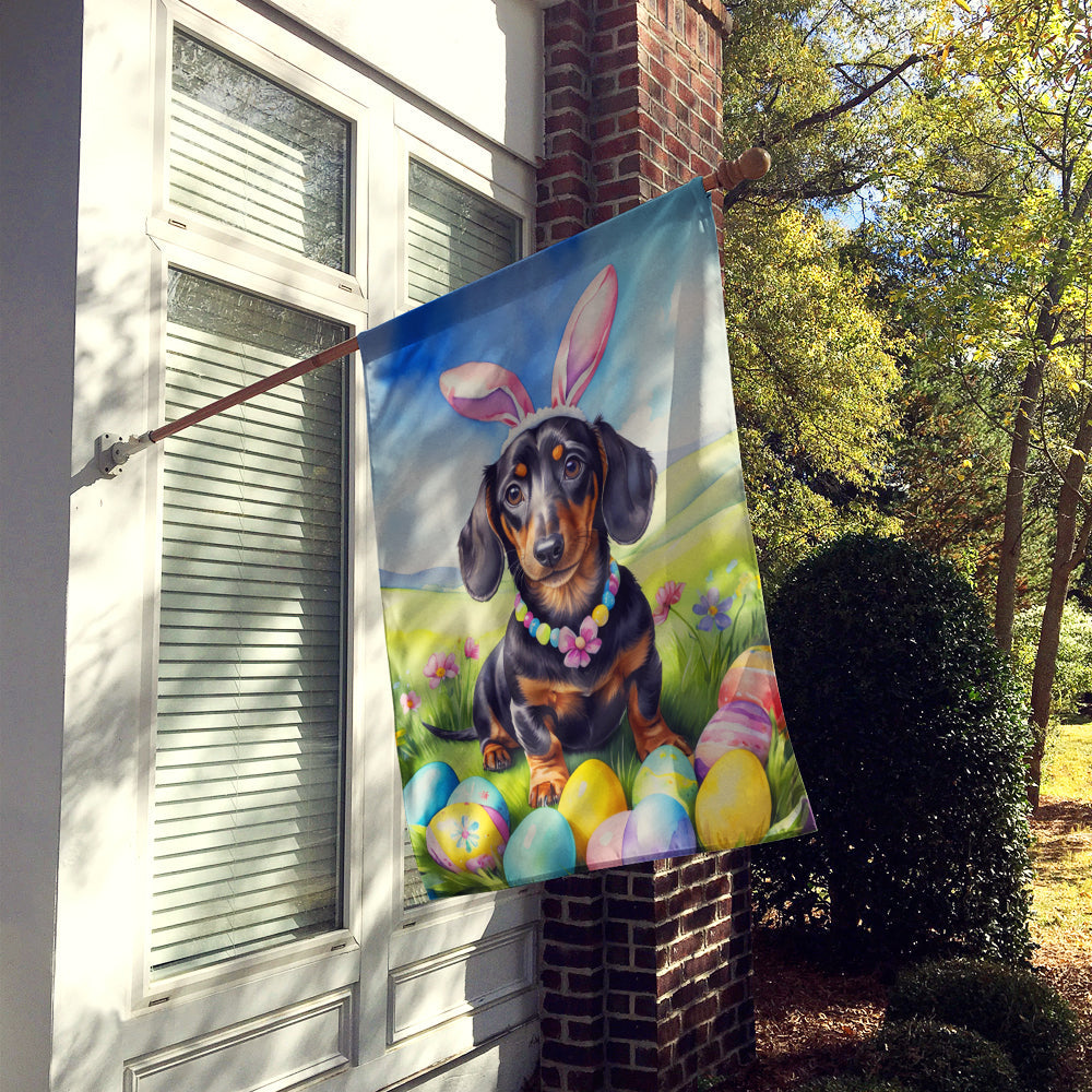 Dachshund Easter Egg Hunt House Flag