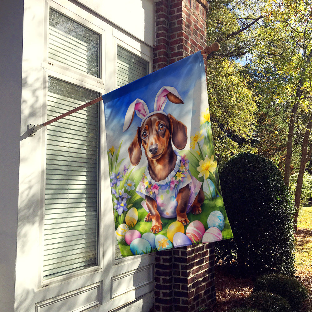 Dachshund Easter Egg Hunt House Flag