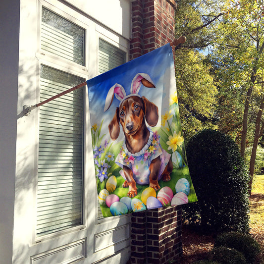 Dachshund Easter Egg Hunt House Flag