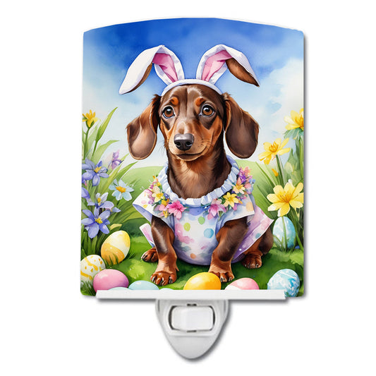 Dachshund Easter Egg Hunt Ceramic Night Light