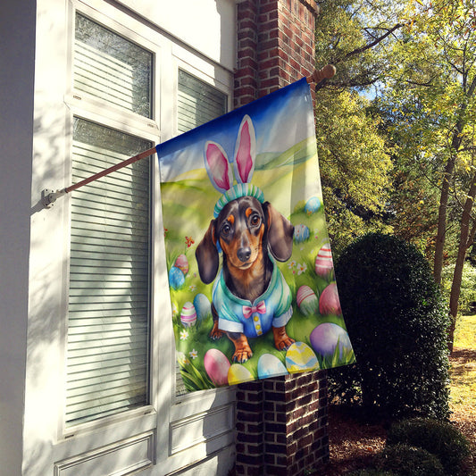 Dachshund Easter Egg Hunt House Flag