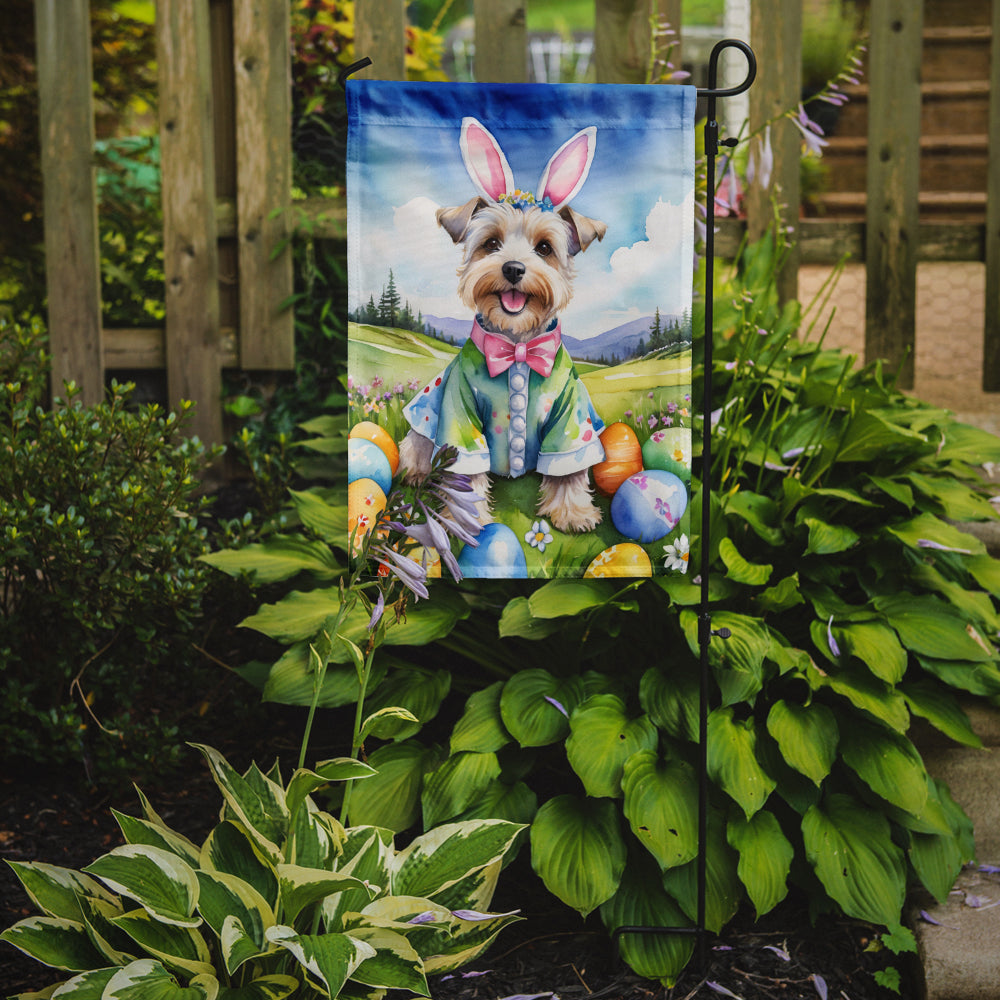 Dandie Dinmont Terrier Easter Garden Flag - Easter Egg Hunt - Dog-Themed Spring Yard Decor
