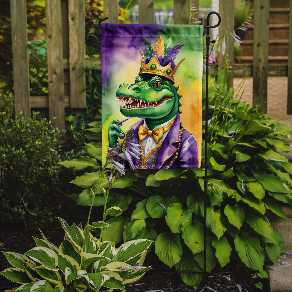 Alligator King of Mardi Gras Garden Flag – Decorative Garden Flag by Caroline's Treasures