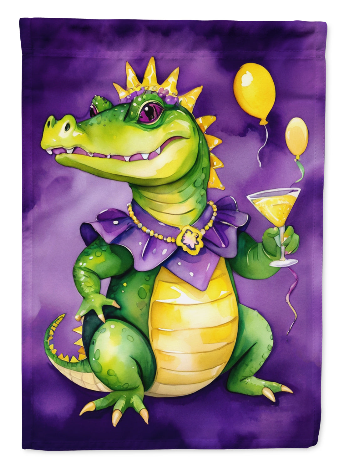 Alligator Mardi Gras Garden Flag – Decorative Garden Flag by Caroline's Treasures