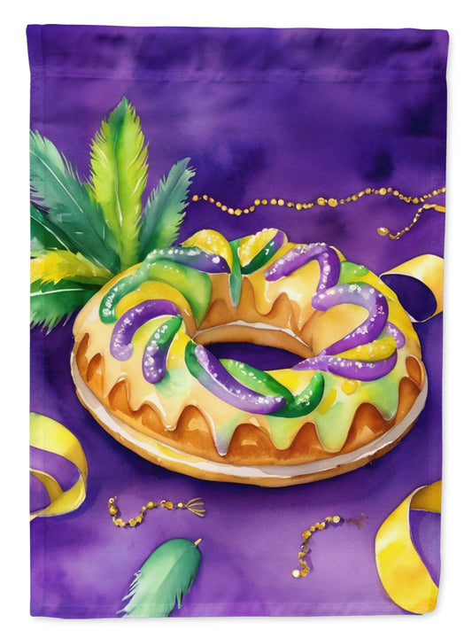 King Cake Mardi Gras Garden Flag – Decorative Garden Flag by Caroline's Treasures