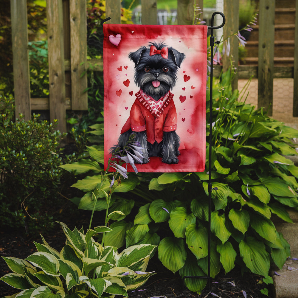 Affenpinscher Valentine’s Day Garden Flag – Dog-Themed Heart Yard Decor