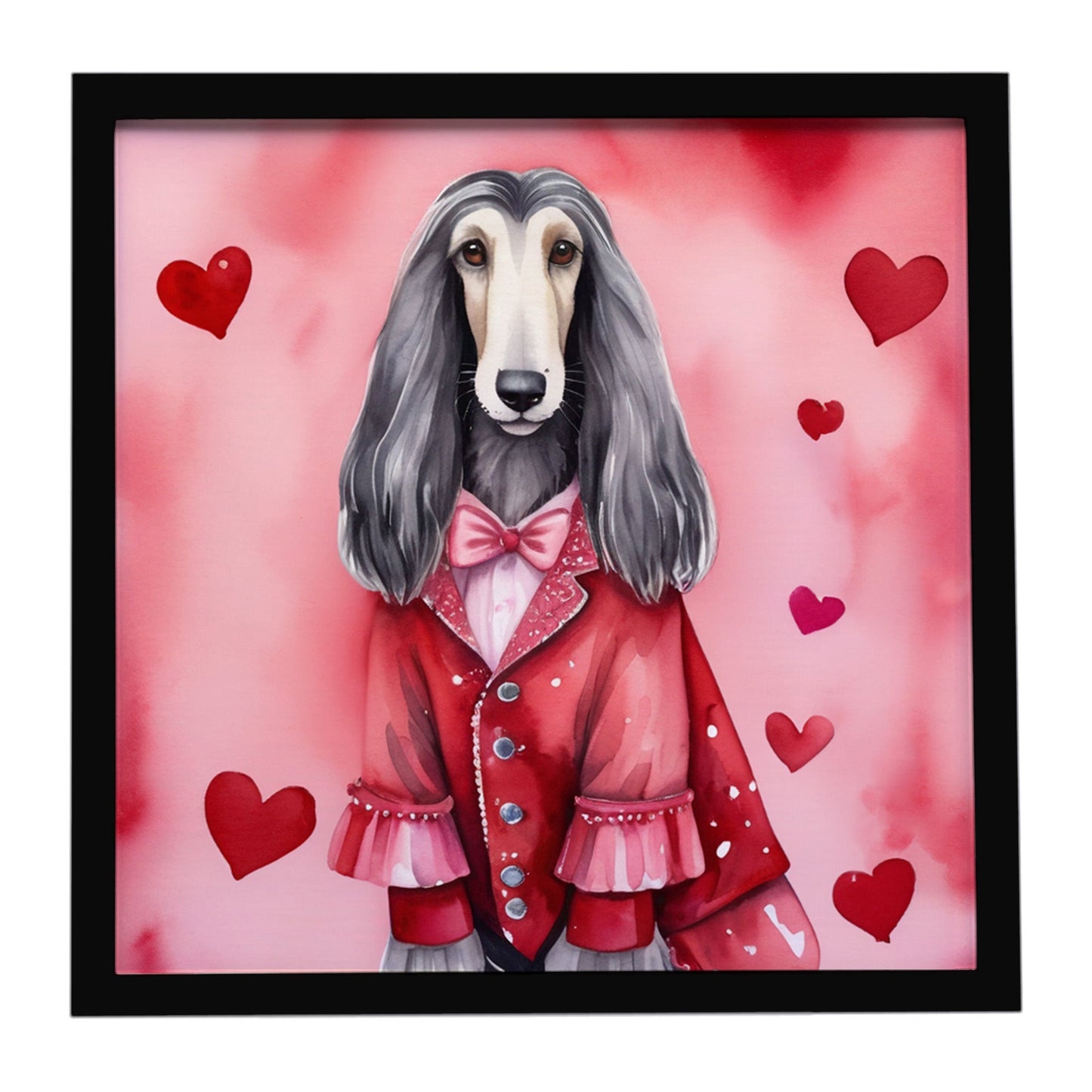 Afghan Hound My Valentine Framed Metal Print