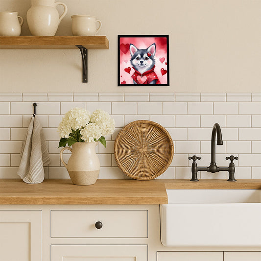Alaskan Klee Kai My Valentine Framed Metal Print