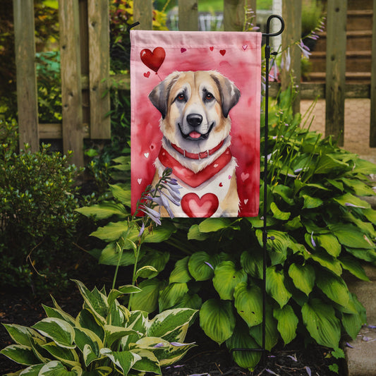 Anatolian Shepherd Dog Valentine’s Day Garden Flag – Dog-Themed Heart Yard Decor