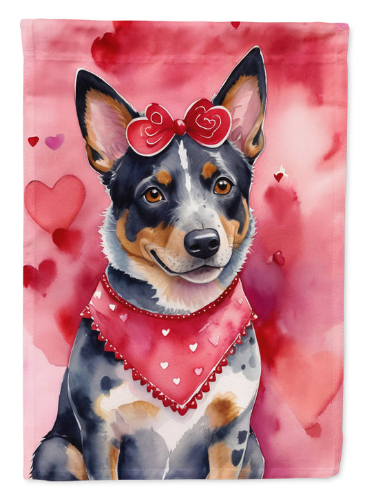 Australian Cattle Dog Valentine’s Day Garden Flag – Dog-Themed Heart Yard Decor