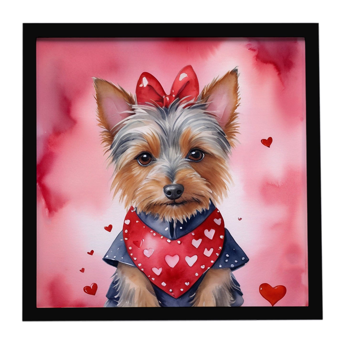 Australian Terrier My Valentine Framed Metal Print