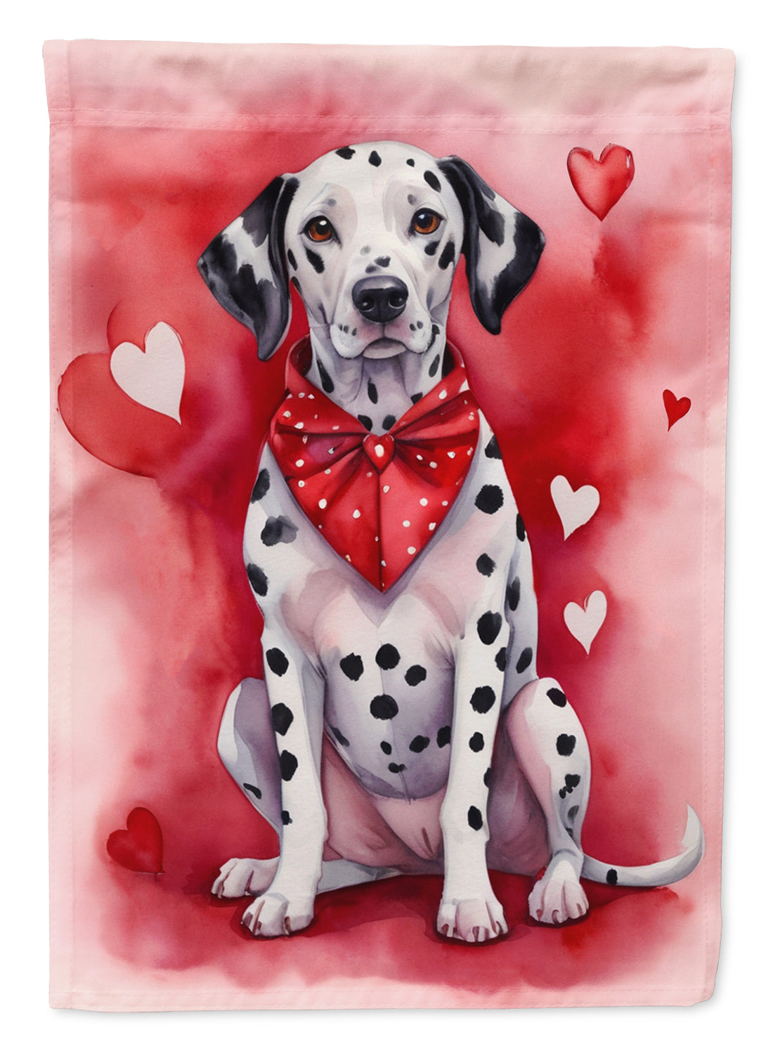 Dalmatian Valentine’s Day Garden Flag – Dog-Themed Heart Yard Decor