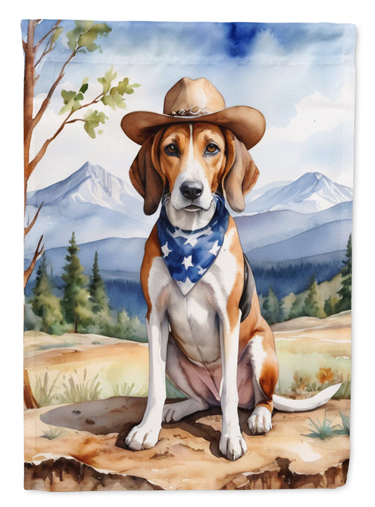 American Foxhound Cowboy Welcome House Flag