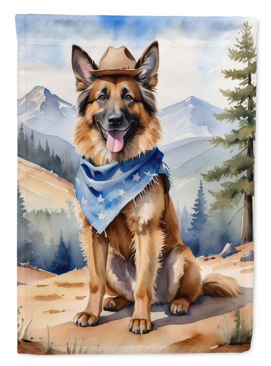 Belgian Tervuren Cowboy Welcome House Flag